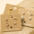 Mini Cactus Flower Stud Earrings Set