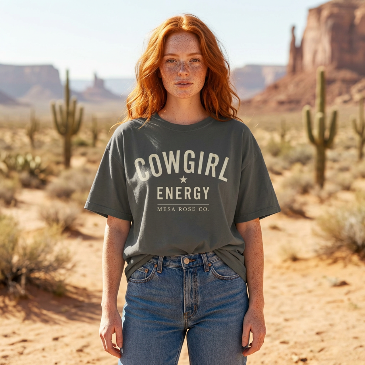 Cowgirl Energy Graphic Tee — Pepper