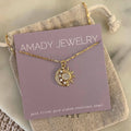 Sun Moon Stars Pendant Charm Necklace 18k Gold Filled