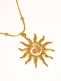 Taiyo 18K Gold Non-Tarnish Boho Sun Necklace