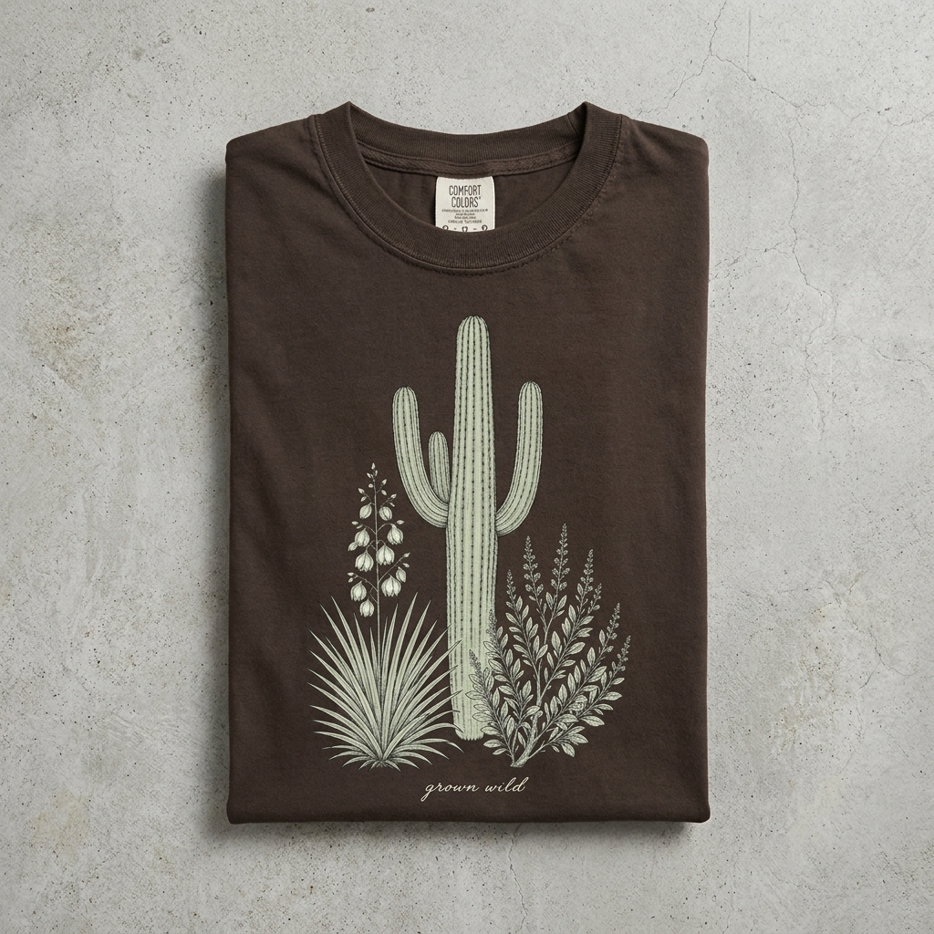 Grown Wild Botanical Tee in Espresso