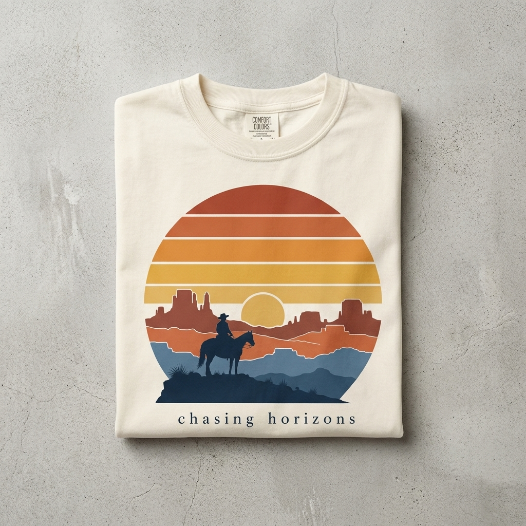 Chasing Horizons Sunset Tee in Ivory