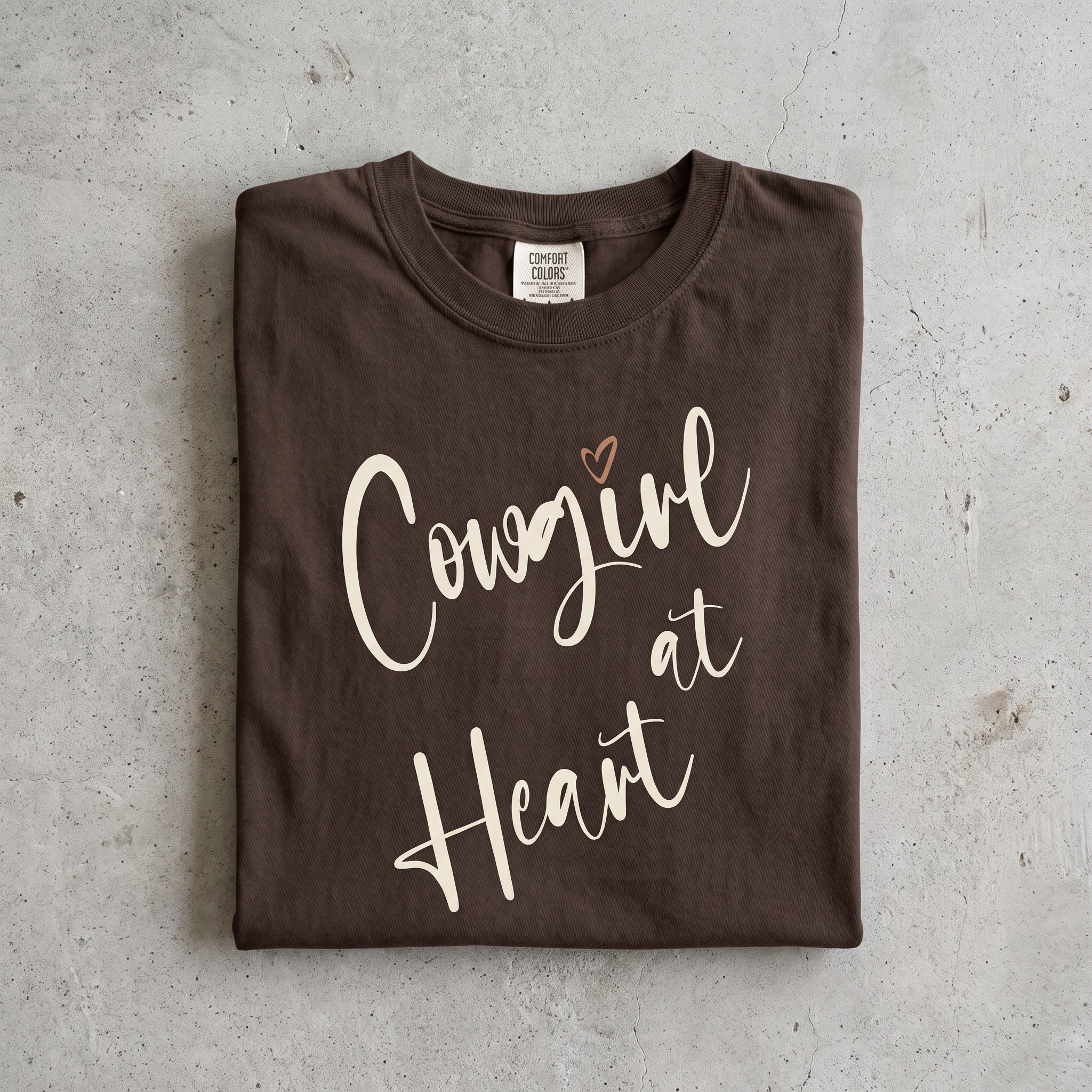 Cowgirl at Heart Graphic Tee in Espresso