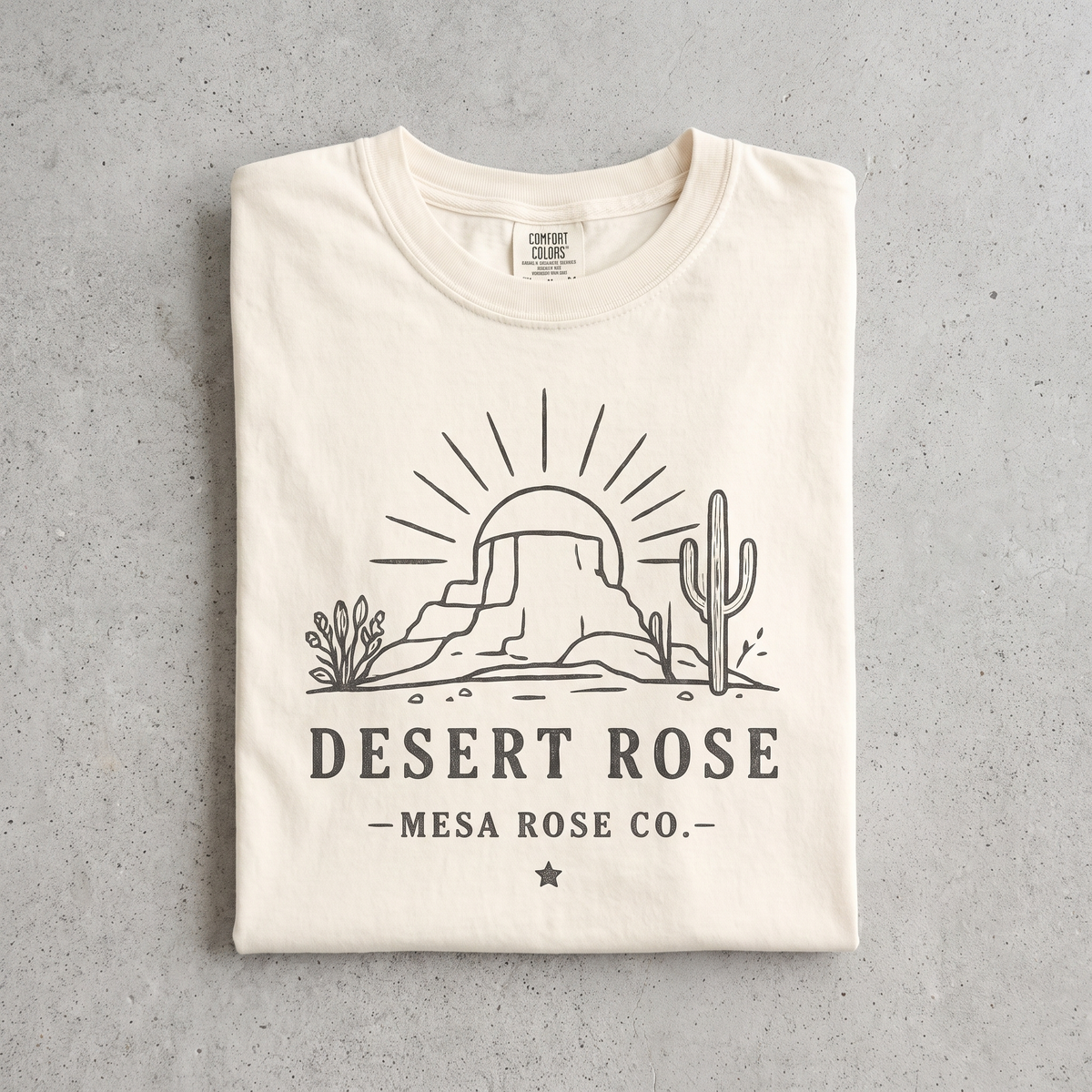 Desert Rose Graphic Tee in Ivory