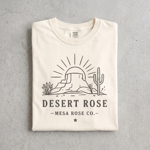 Desert Rose Graphic Tee in Ivory