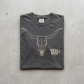 Texas Longhorn Skull Tee in Pepper