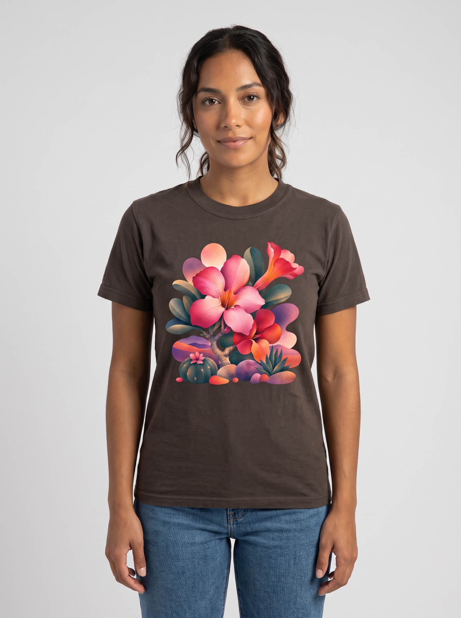 Desert Rose Floral Tee studio portrait