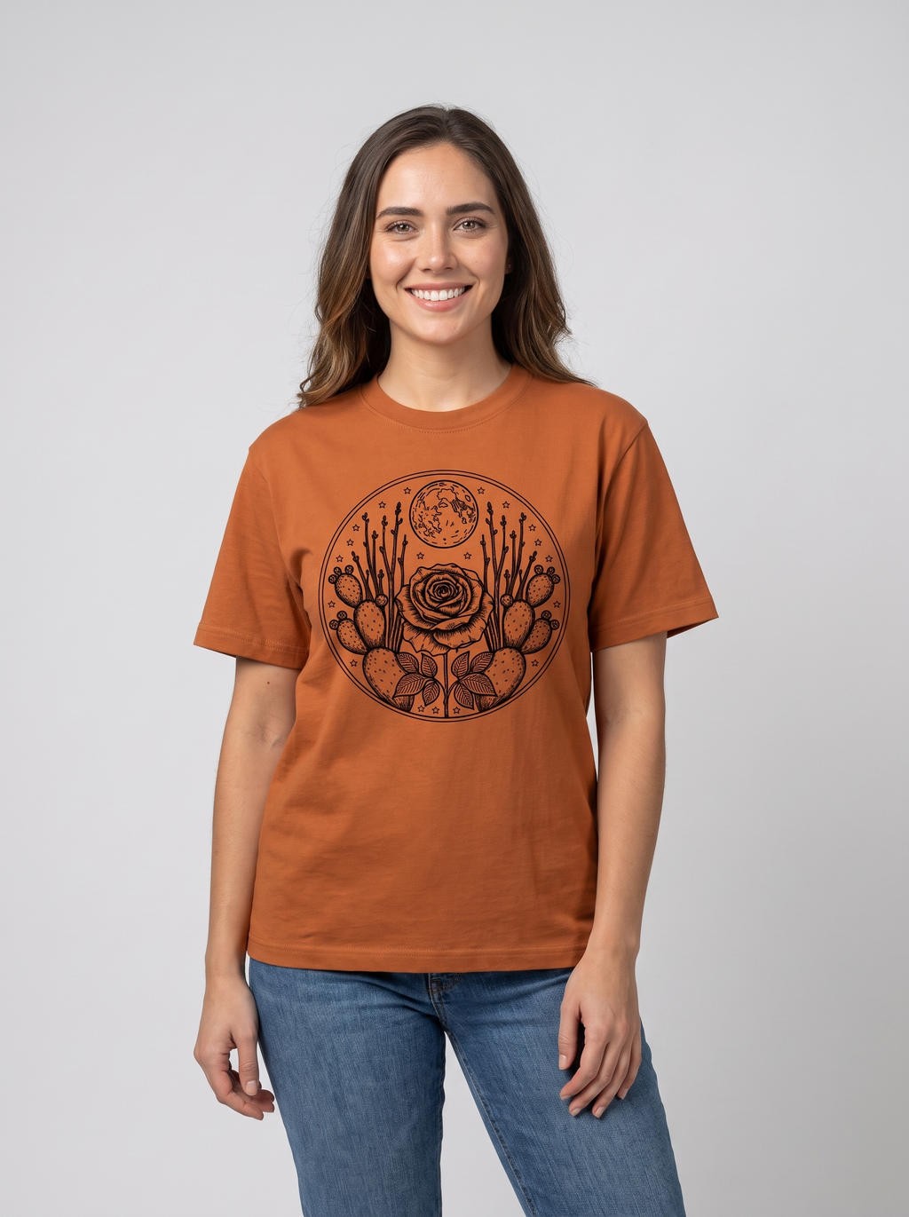 Desert Moon Botanical Tee studio portrait