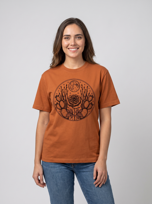 Desert Moon Botanical Tee studio portrait