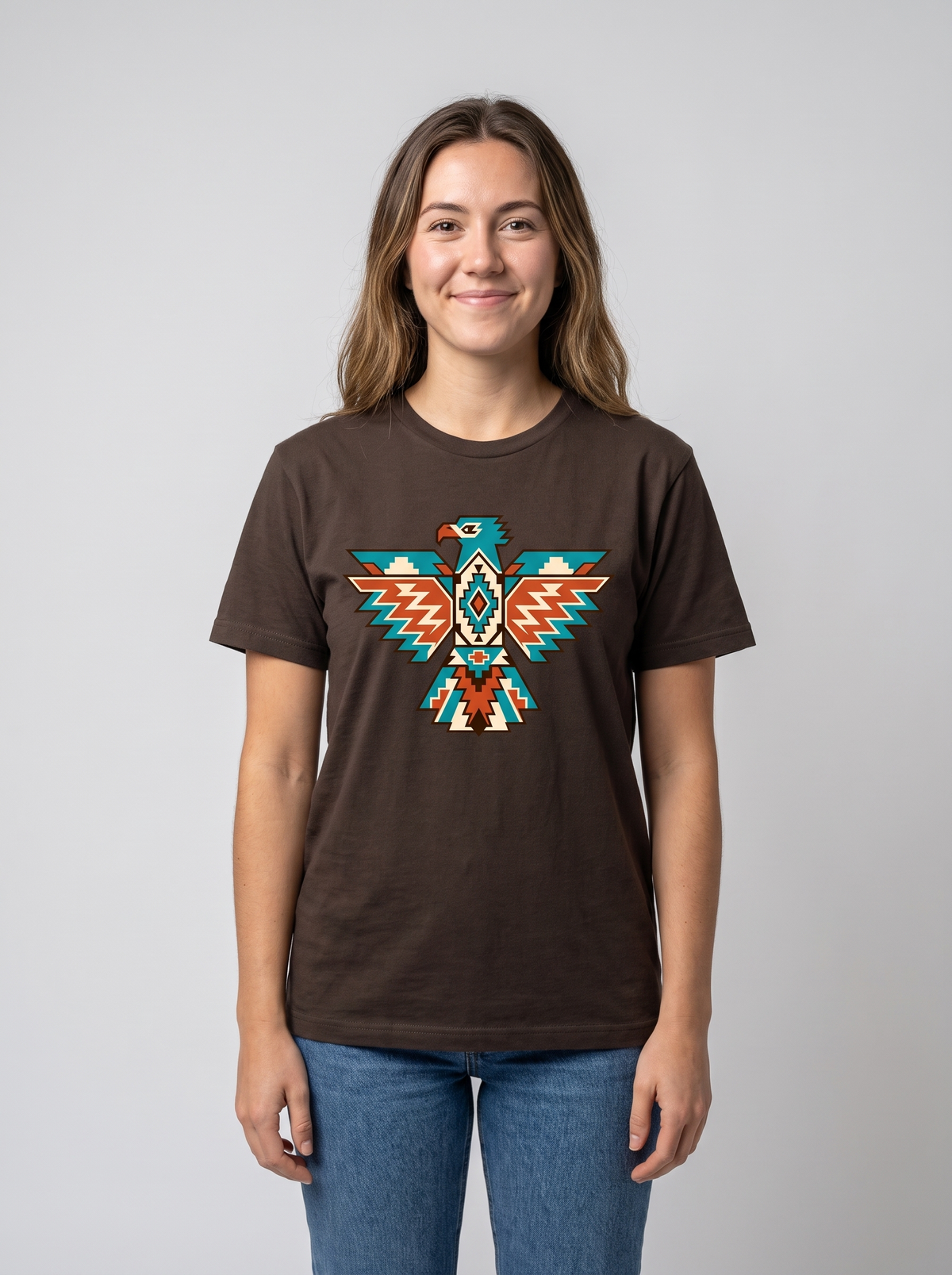 Thunderbird Southwest Geometric Tee studio portrait