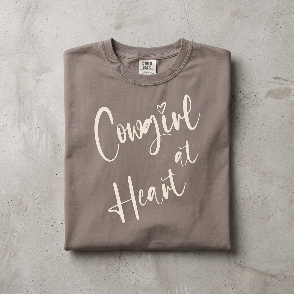Cowgirl at Heart Graphic Tee in Espresso